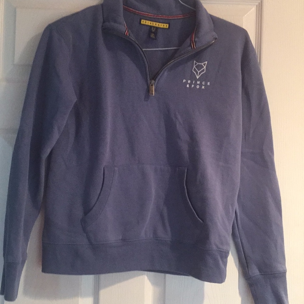NWOT Prince and Fox Blue Quarter Zip